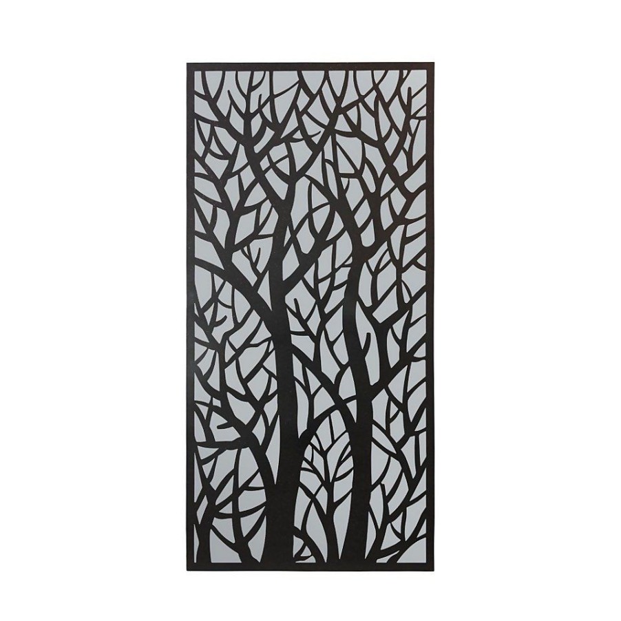 Homebase Mirrors | Amarelle Extra Large Metal Tree Design Decorative Garden Mirror - 180X90Cm