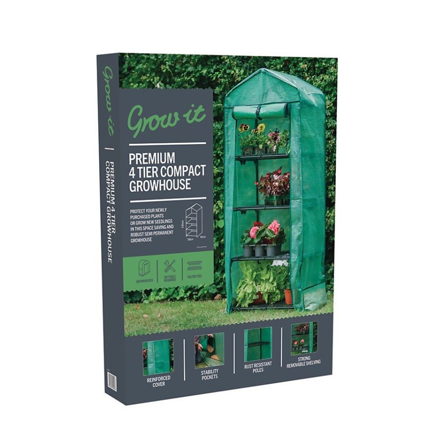 Homebase Greenhouses | Grow It Premium 4 Tier Compact Growhouse