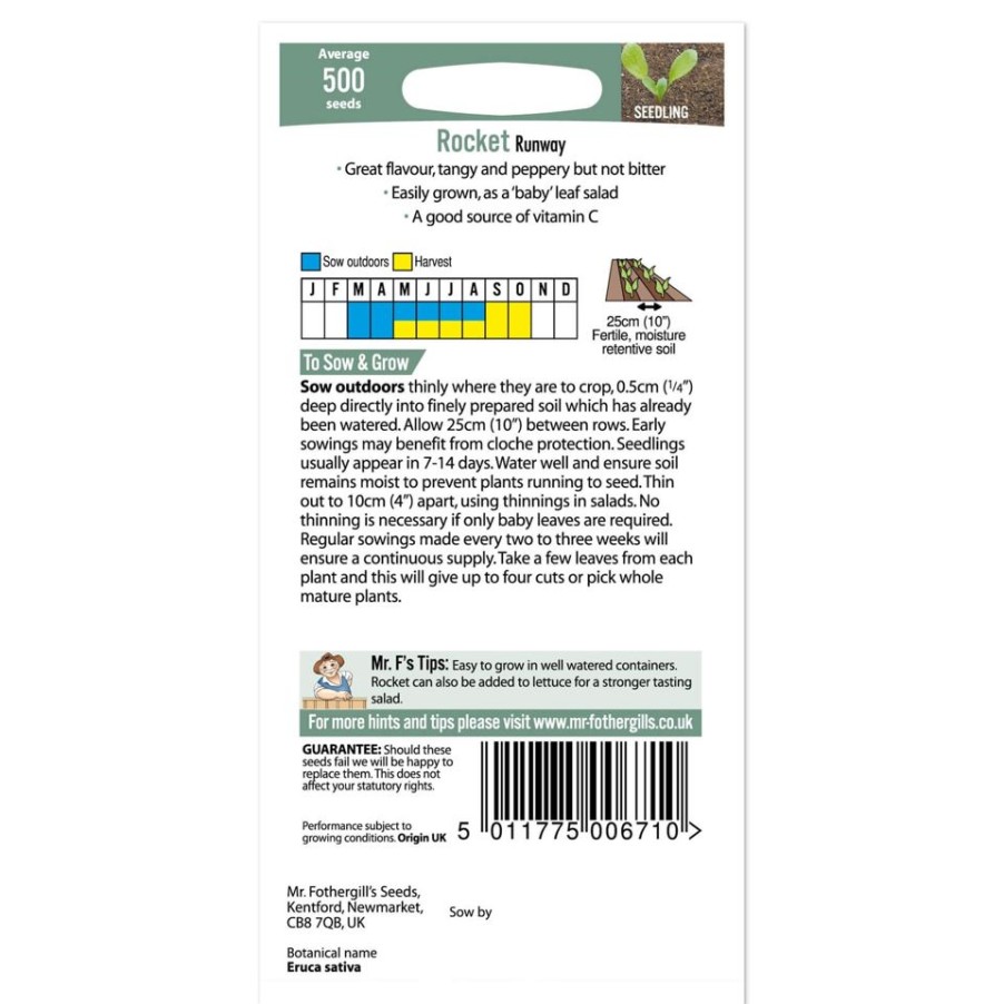 Homebase Seeds | Mr. Fothergill'S Rocket Runway Seeds