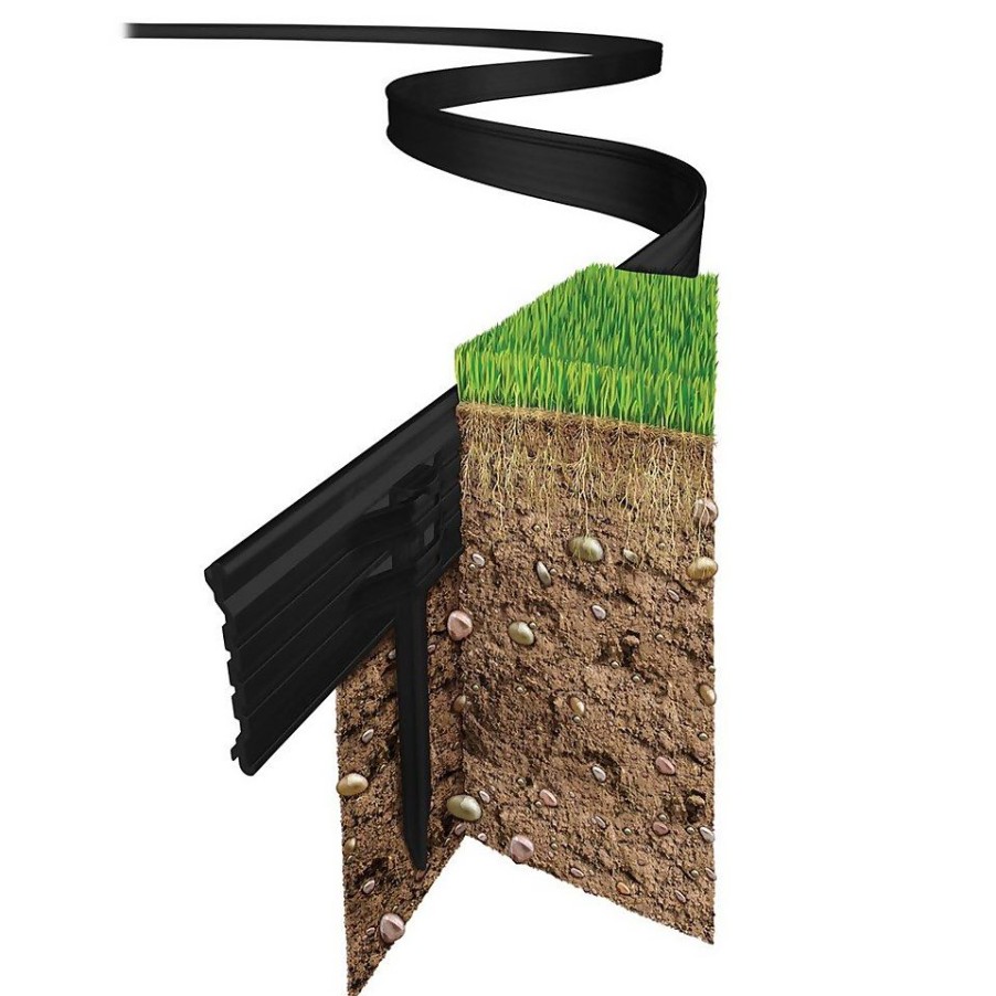 Homebase Lawn & Garden Edging | Swift Edge Garden Edging Black - 6M