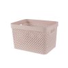 Homebase Storage Containers | Curver Pure Large Recycled Storage Basket - 17L - Pink Clay