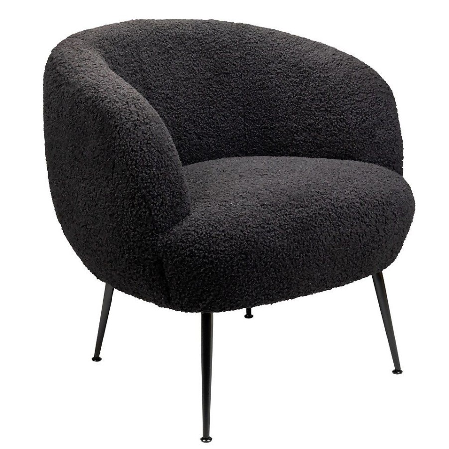 Homebase Chairs | Tori Boucle Tub Chair - Black