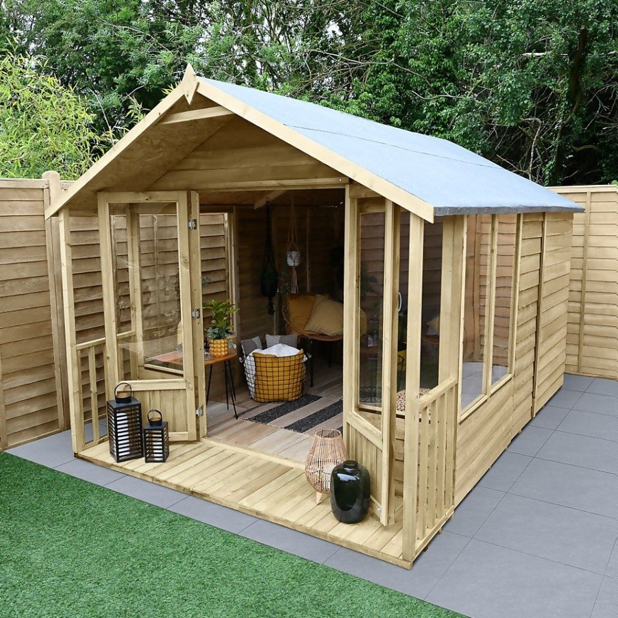 Homebase Garden Buildings | Oakley Overlapapex Summerhouse 8X12 (Installed)