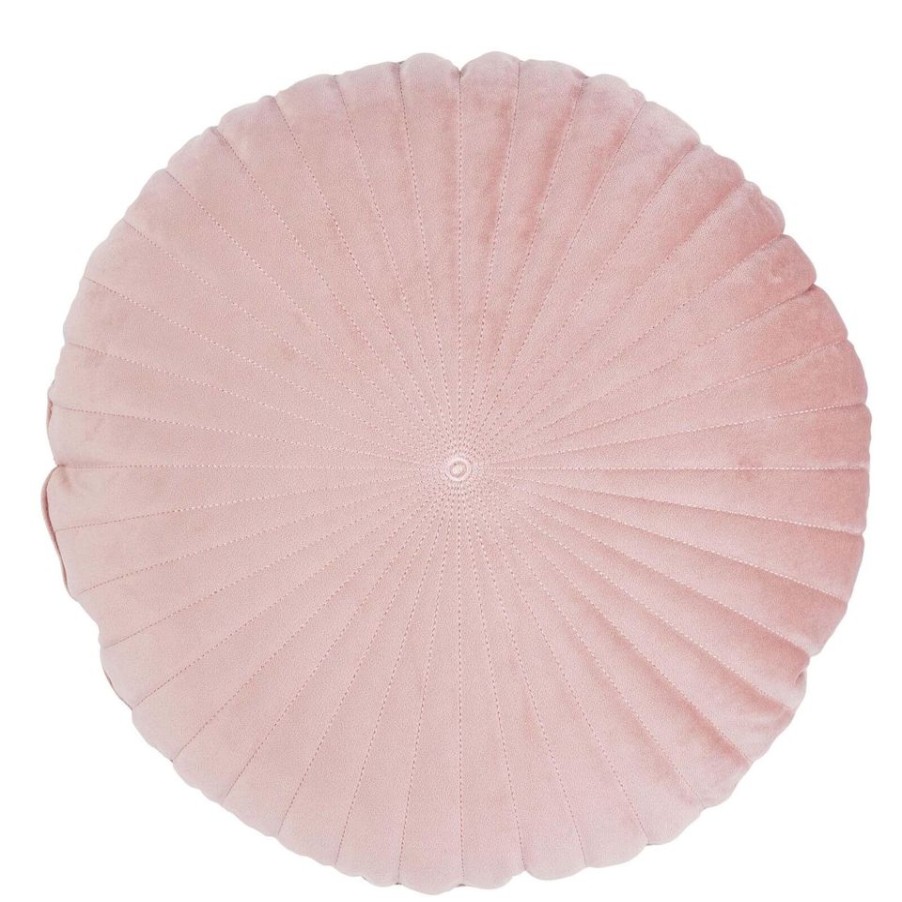 Homebase Cushions | Round Velvet Cushion - Blush - 45Cm