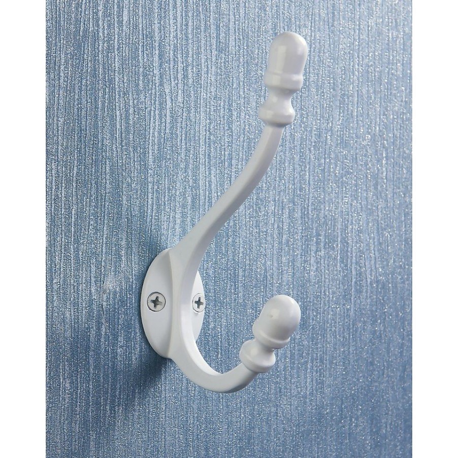 Homebase Hallway Furniture | Antique Deco Hook - White