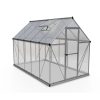 Homebase Greenhouses | Palram Canopia Hybrid 6 X 10Ft Silver Greenhouse