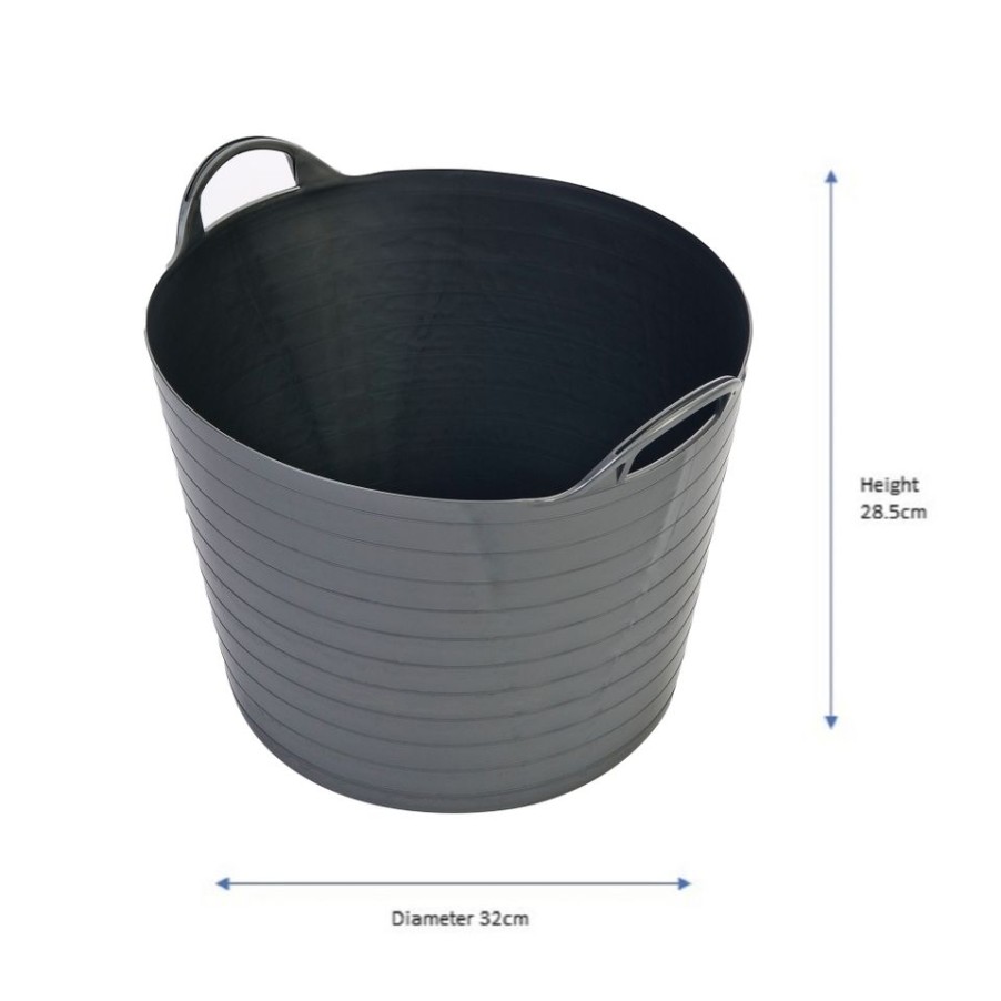 Homebase Storage Containers | Strata Tuff Tub - 14L - Charcoal