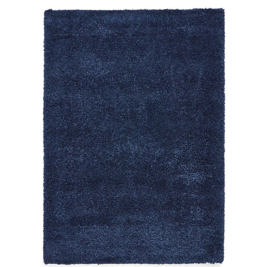 Homebase Storage & Home Deals | Ozzy Plain Shaggy Rug - Navy - 120X170Cm