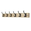 Homebase Hallway Furniture | 6 Black Modern Hook On Ash Board