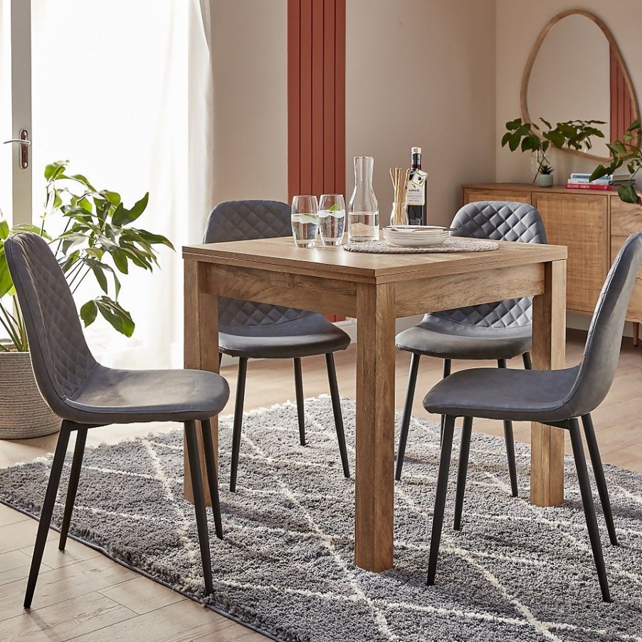 Homebase Dining Room Furniture | Kubu 4-6 Seater Extending Dining Table