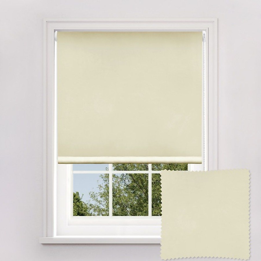 Homebase Storage & Home Deals | Cotton Colour Blackout Roller Blind - 90Cm