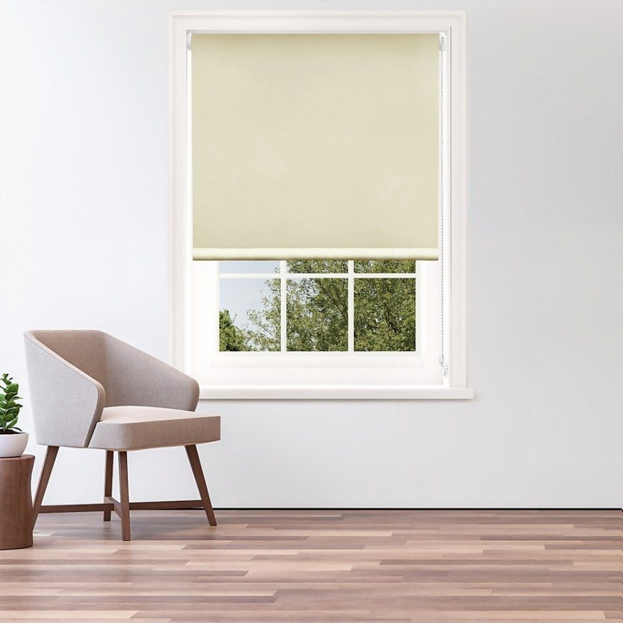 Homebase Storage & Home Deals | Cotton Colour Blackout Roller Blind - 90Cm