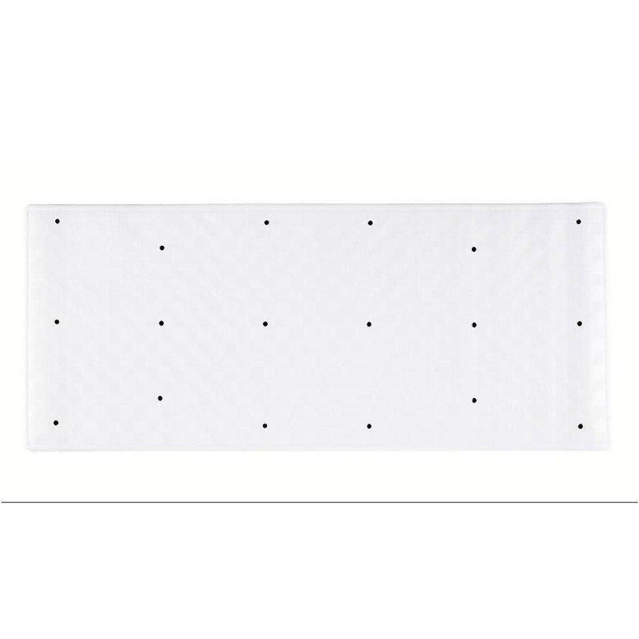 Homebase Bath Towels & Mats | Extra Long Rubber Bath Mat - White