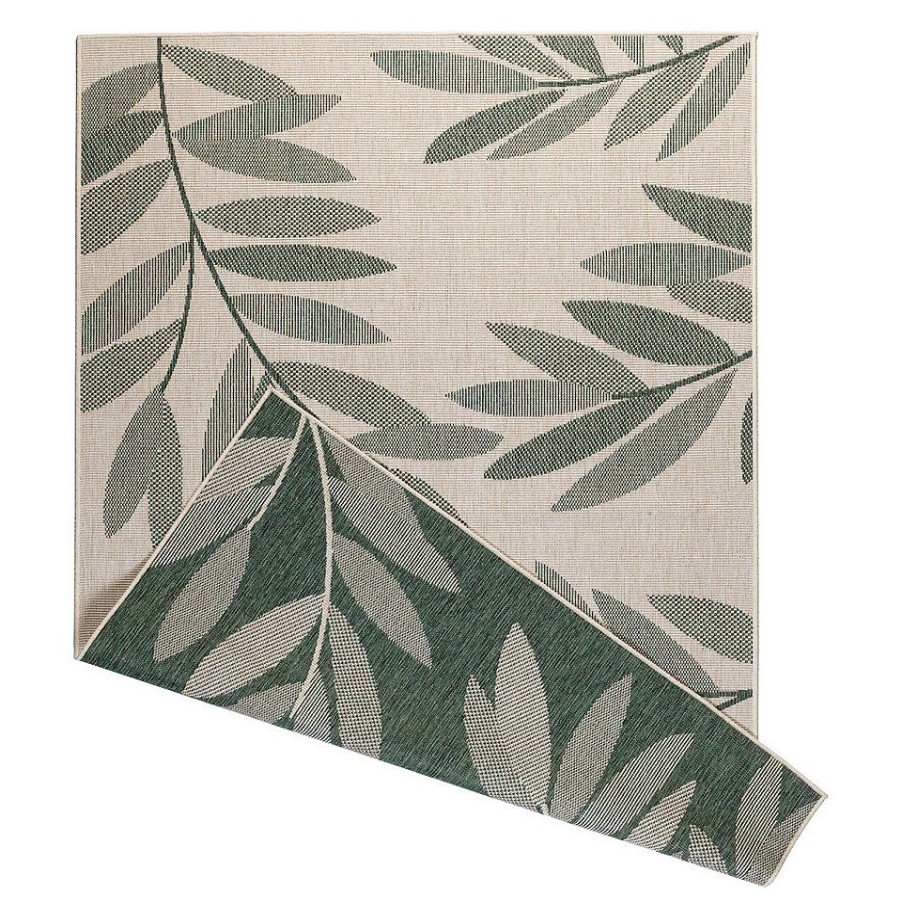 Homebase Rugs | Duo Weave Indoor/Outdoor Rug - Leaves Green - 120X170Cm