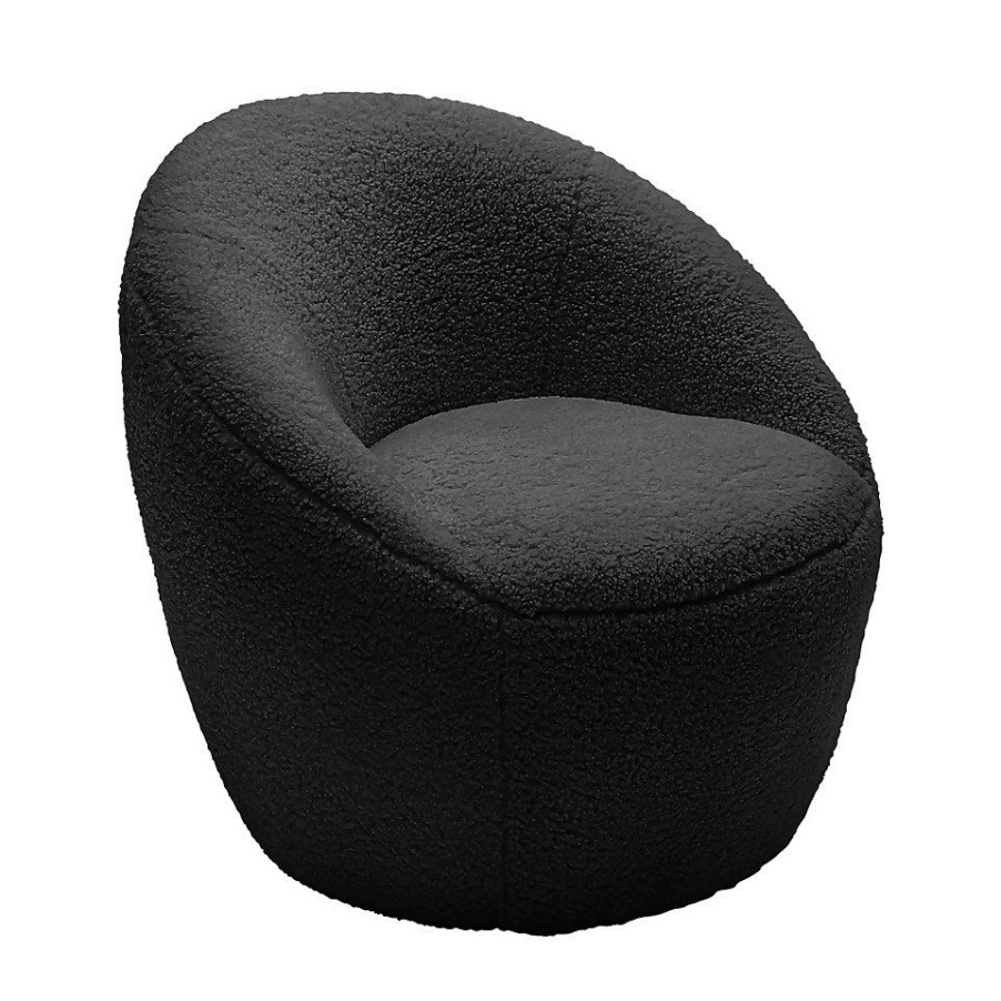 Homebase Chairs | Bernie Boucle Chunky Tub Chair - Black