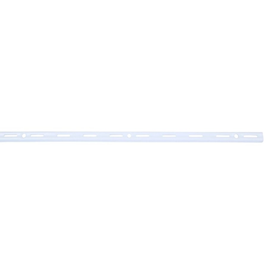 Homebase Shelving Brackets | Single Slot Upright Wall Strip - White - 200Cm