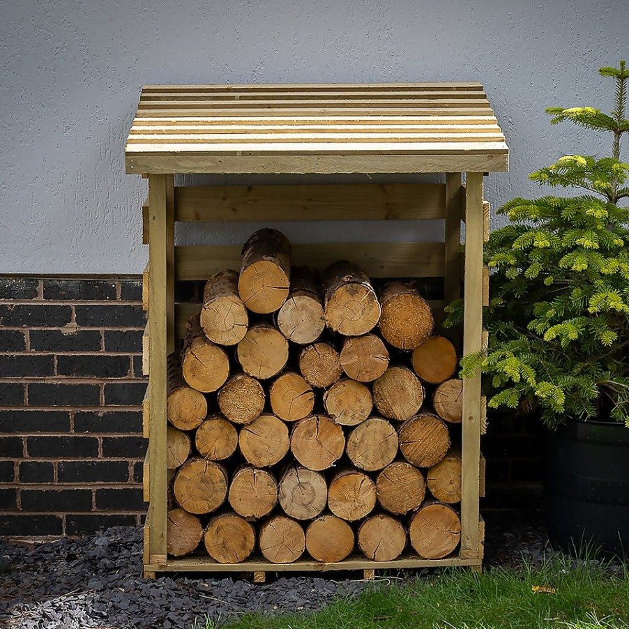 Homebase Garden Storage | Compact Pent Log Store (Home Delivery)