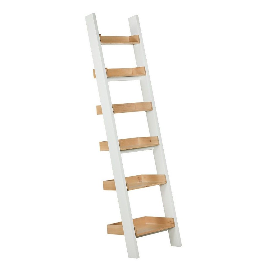 Homebase Office Furniture | Ashstead Ladder Shelf - Oak & Ivory