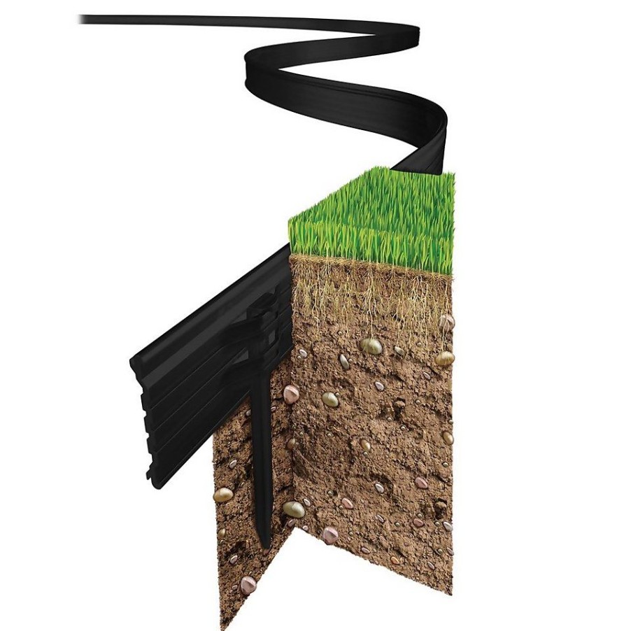 Homebase Lawn & Garden Edging | Swift Edge Garden Edging Black - 30M