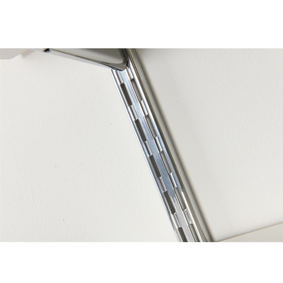 Homebase Shelving Brackets | Twin Slot Shelving Kit - 1600Mm Krome Twinslot And 120Mm Brackets - Chrome Effect