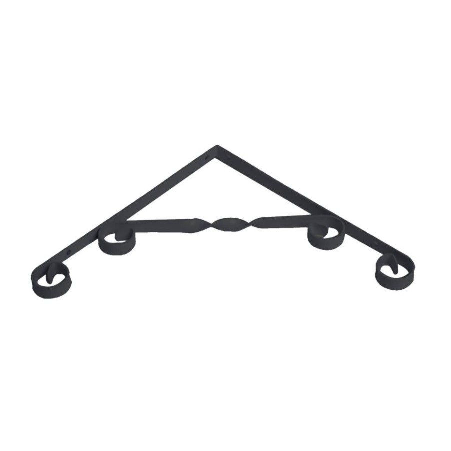 Homebase Shelving Brackets | Scroll Bracket - Black - 150X150Mm