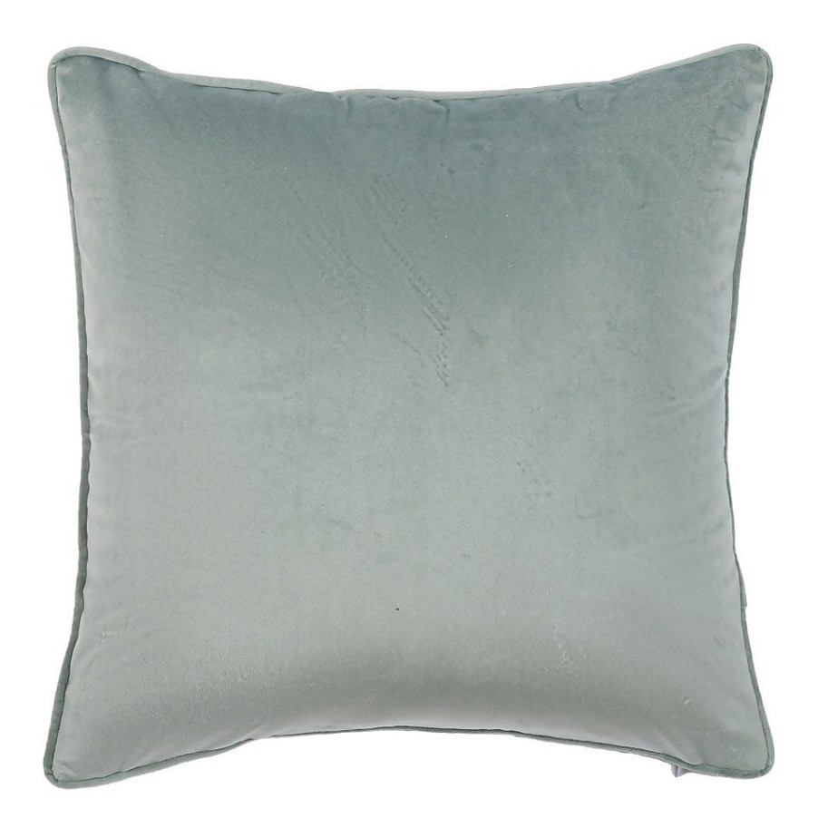 Homebase Cushions | Plain Velvet Cushion - Sage - 43X43Cm