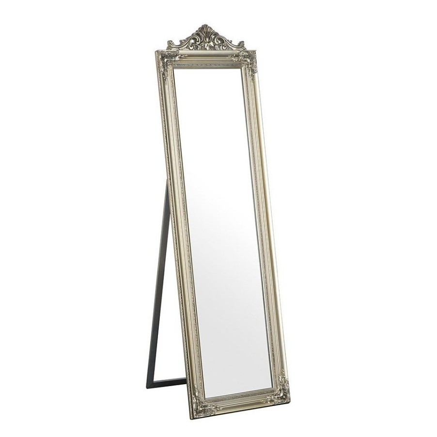 Homebase Mirrors | Boudoir Floor Standing Mirror - Silver- 50X170Cm