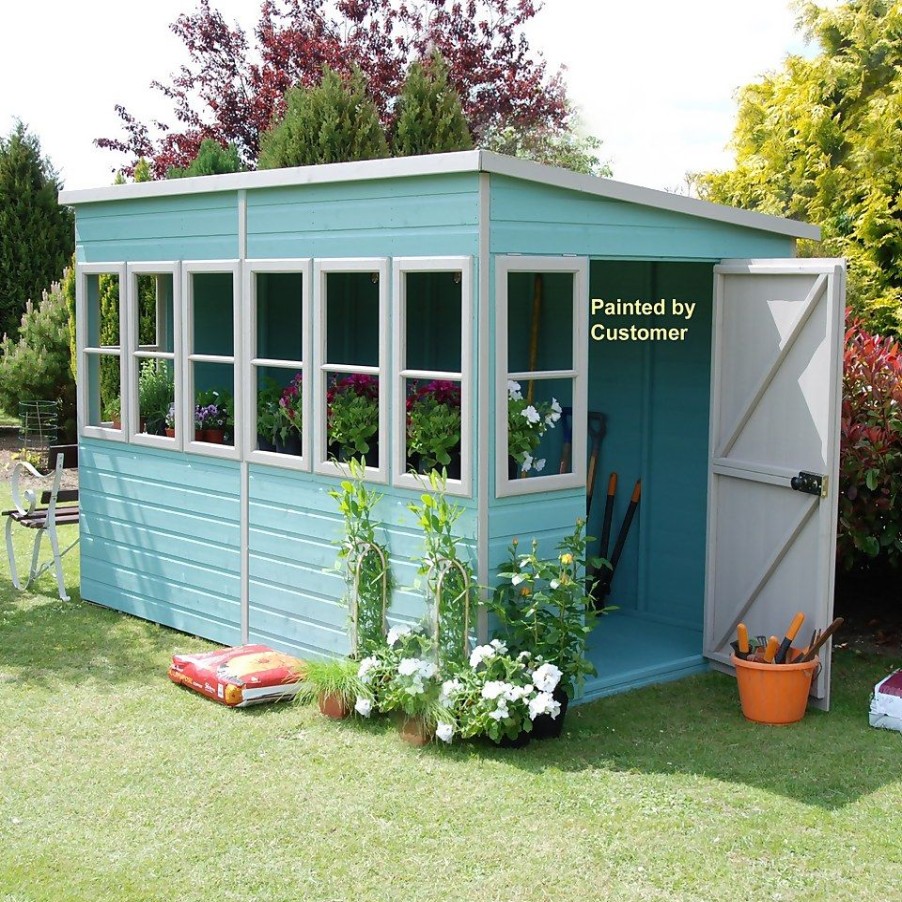 Homebase Garden Sheds | Shire 10 X 6Ft Sun Pent Shed