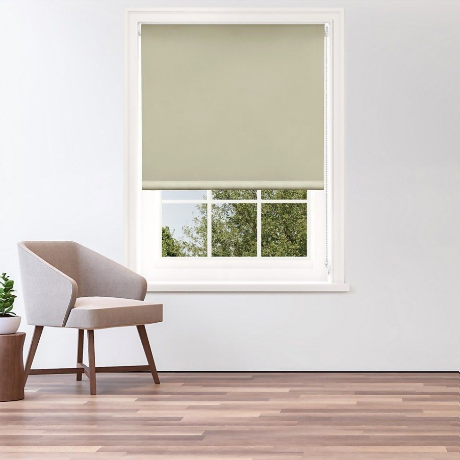 Homebase Storage & Home Deals | Almond Blackout Roller Blind - 120Cm