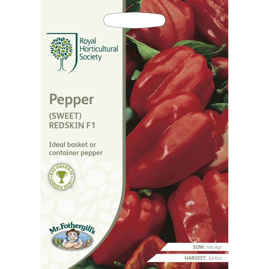 Homebase Seeds | Rhs Pepper (Sweet) Redskin F1 Seeds