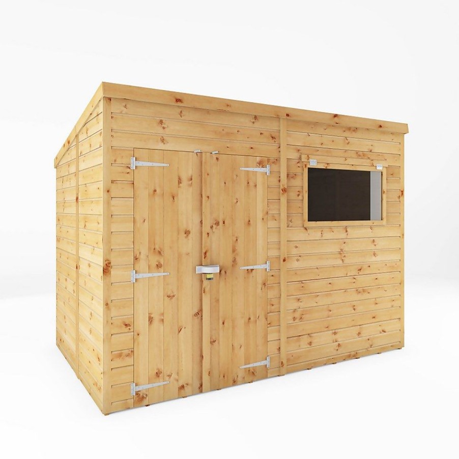 Homebase Garden Sheds | Mercia 10Ft X 8Ft Premium Shiplap Pent Shed - Including Installation