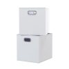 Homebase Cube Storage | Clever Cube Fabric Insert - Set Of 2 - Linen White