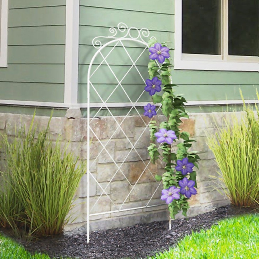 Homebase Trellis | French Country Scroll Trellis - White