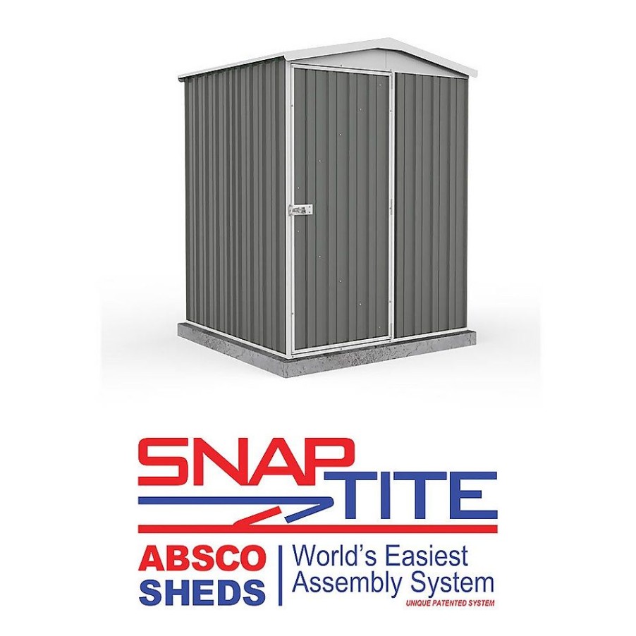 Homebase Garden Sheds | Absco 5 X 5Ft Regent Metal Apex Shed - Grey