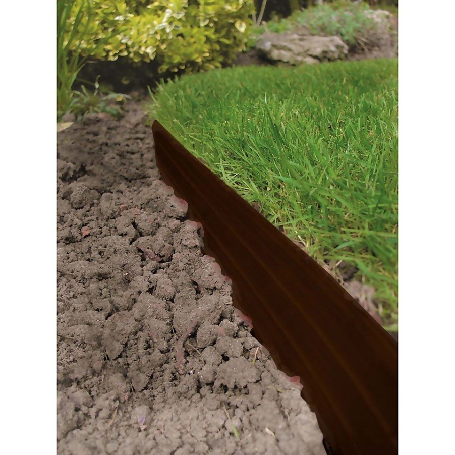 Homebase Lawn & Garden Edging | Swift Edge Garden Edging Brown - 24M