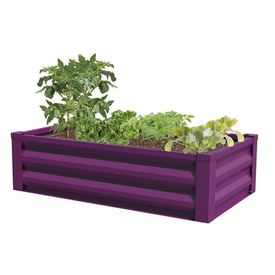 Homebase Garden Planters | Panacea Steel Raised Garden Planter - Purple