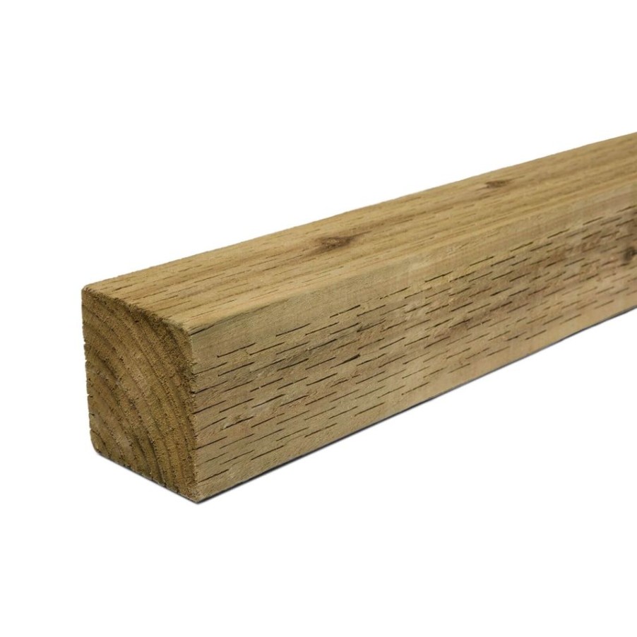 Homebase Garden Fencing | Metsa Fence Post Incised Green Wood Fencing Support 2.4M (75 X 75 X 2400Mm)