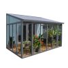 Homebase Garden Buildings | Palram 10 X 14Ft Canopia Sanremo Conservatory - Grey