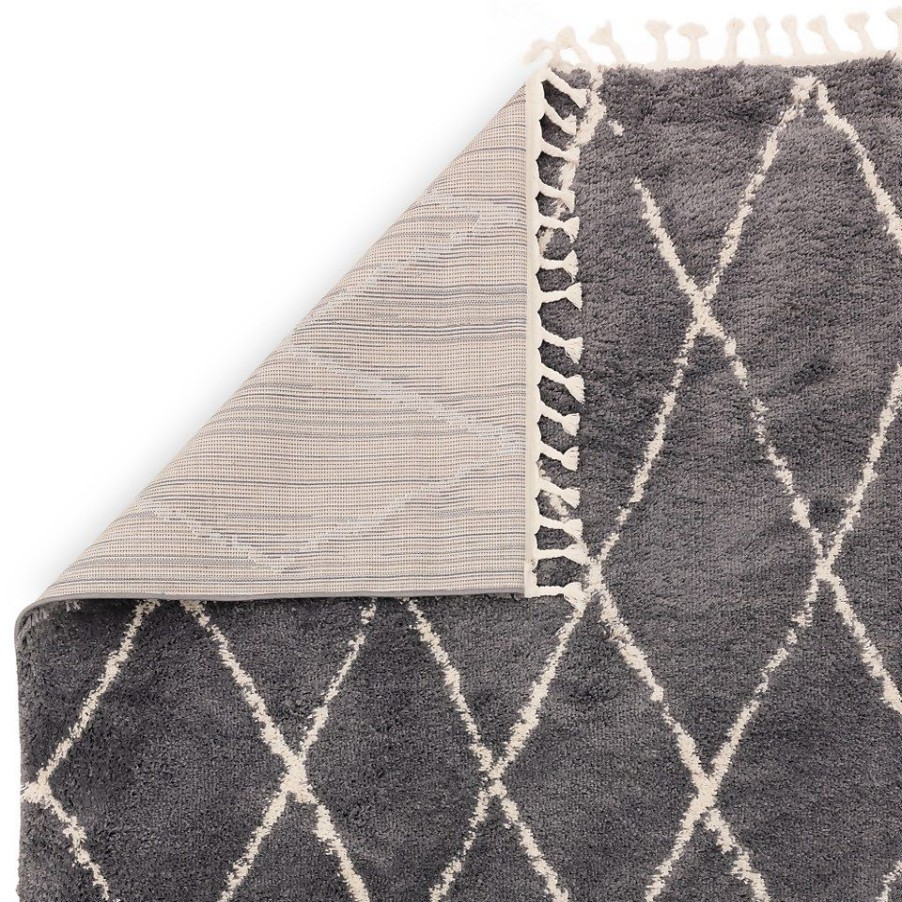 Homebase Rugs | Moroccan Diamond Rug - Charcoal - 120X170Cm