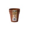 Homebase Plant Pots | Flower Pots In Orange (Pack Of 5) - 13Cm