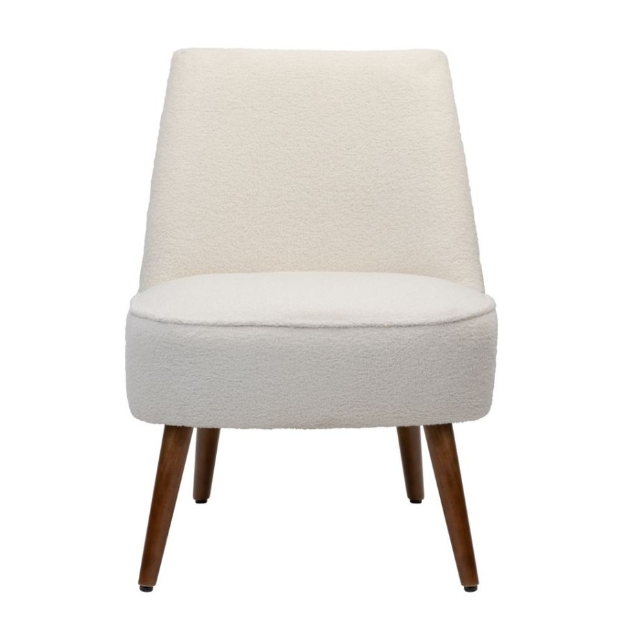 Homebase Chairs | Toby Boucle Accent Chair - Cream