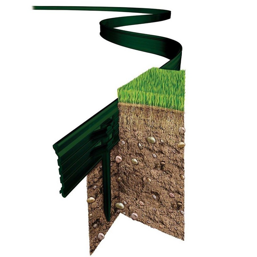 Homebase Lawn & Garden Edging | Swift Edge Garden Edging Green - 24M