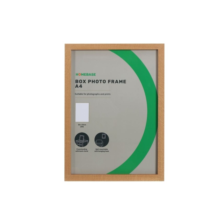 Homebase Photo Frames | Box Photo Frame - A4 - Oak