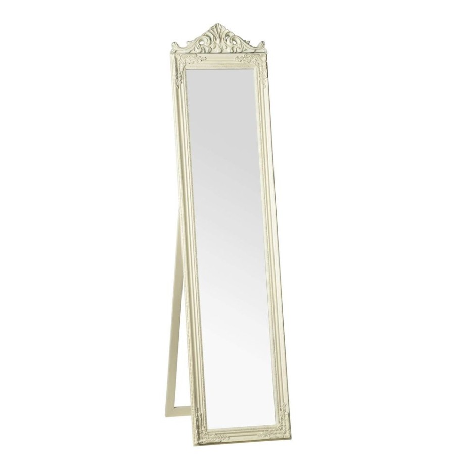 Homebase Mirrors | Cheval Mirror - Cream Gold