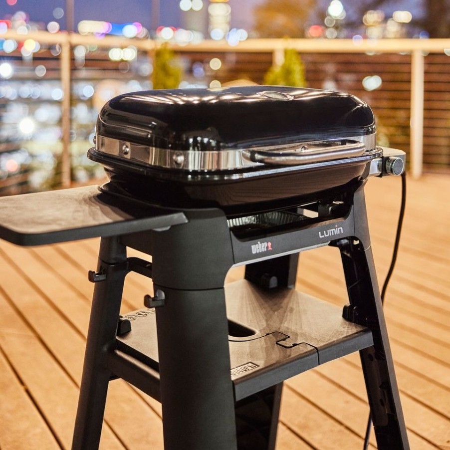 Homebase Bbqs | Weber Lumin Compact Electric Bbq With Stand - Black