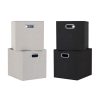 Homebase Cube Storage | Clever Cube Inserts - Set Of 4 - Pepper & Taupe