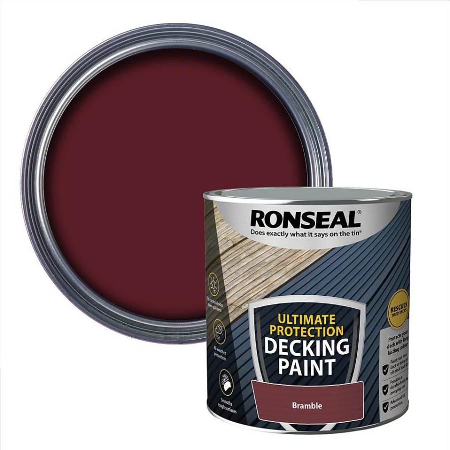 Homebase Garden Decking | Ronseal Ultimate Protection Decking Paint Bramble - 2.5L