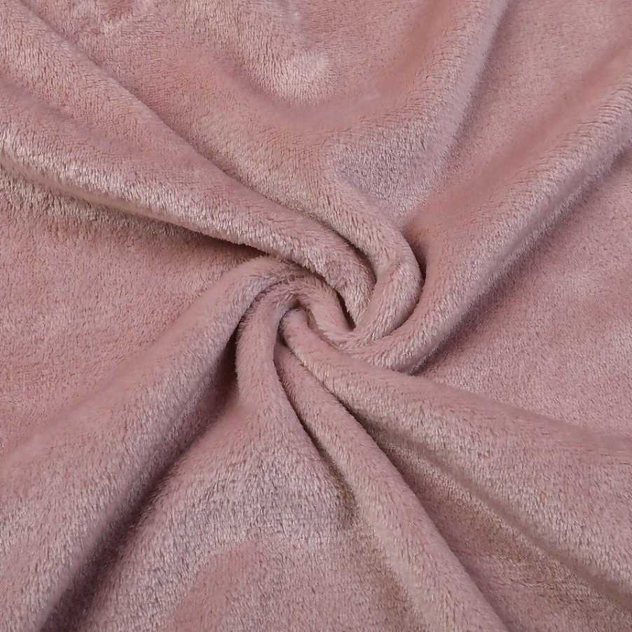 Homebase Bedspreads And Throws | Fleece Throw 150X200Cm - Blush