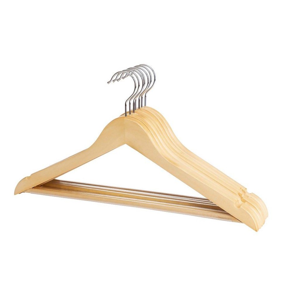 Homebase Clothes Storage | Wooden Clothes Hangers - 8 Pack