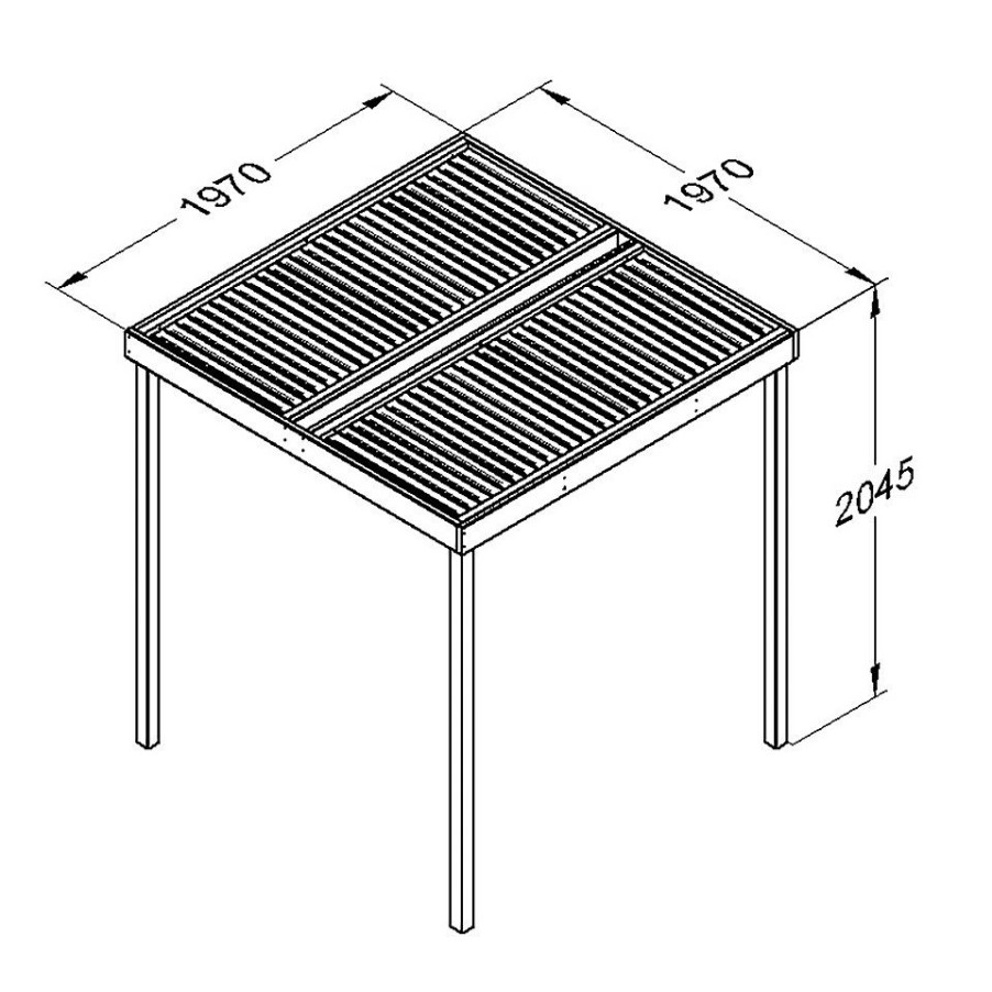 Homebase Gazebos & Marquees | Forest Garden Modular Pergola No Sides